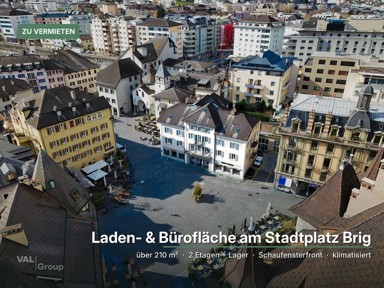 Einzigartige Geschäftsfläche direkt am pulsierenden Stadtplatz von Brig