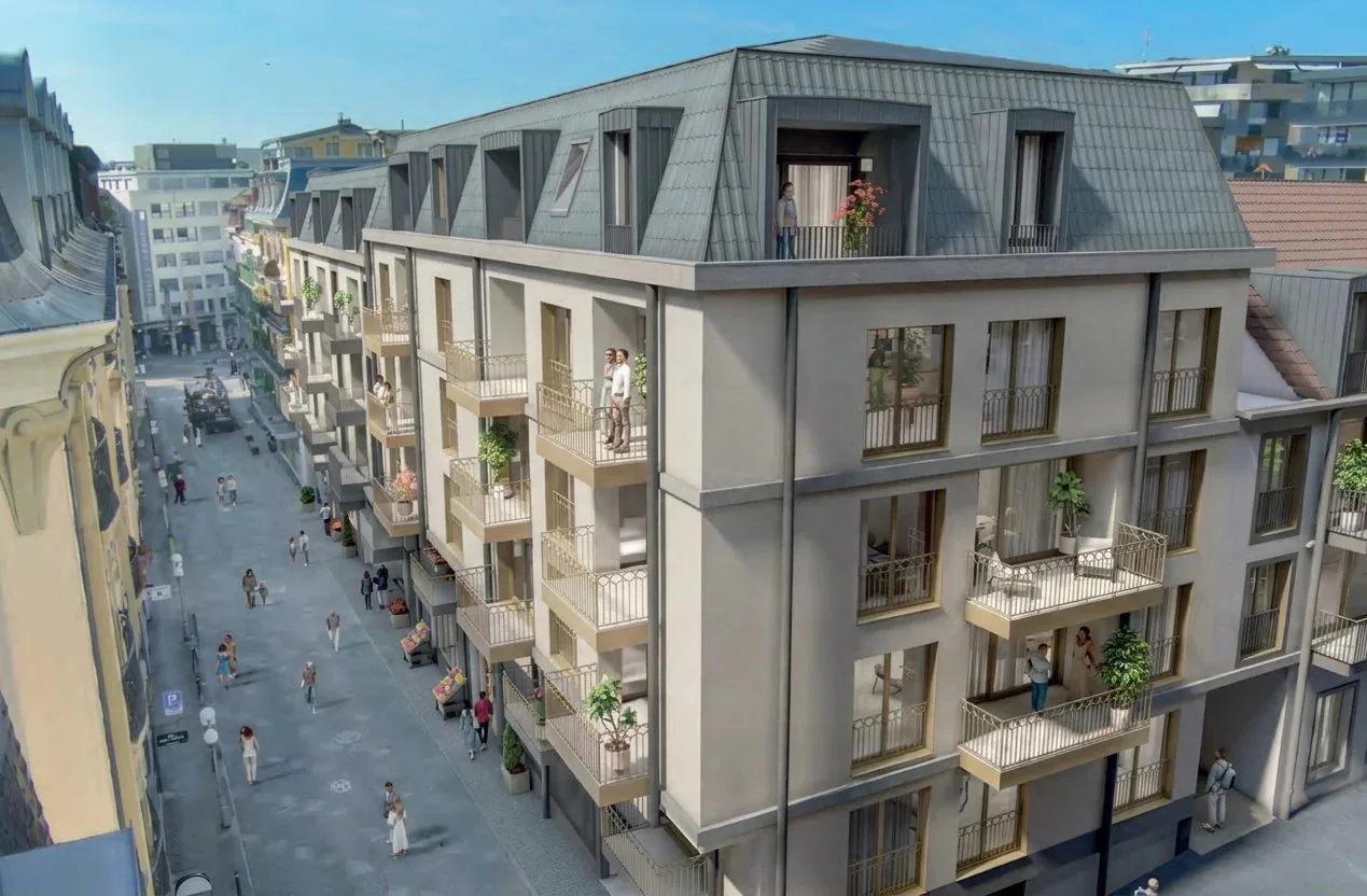 Montreux ? Appartamento nuovo di 2.5 locali al 5° piano (mansarda) con loggia