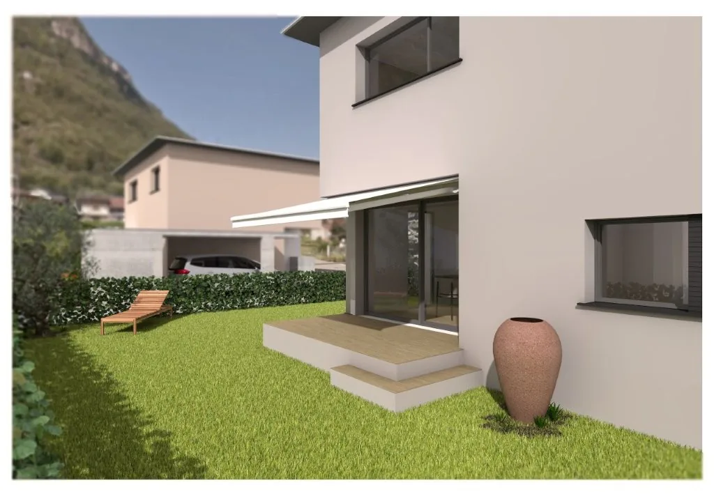 Modern single-family villa with garden to be built