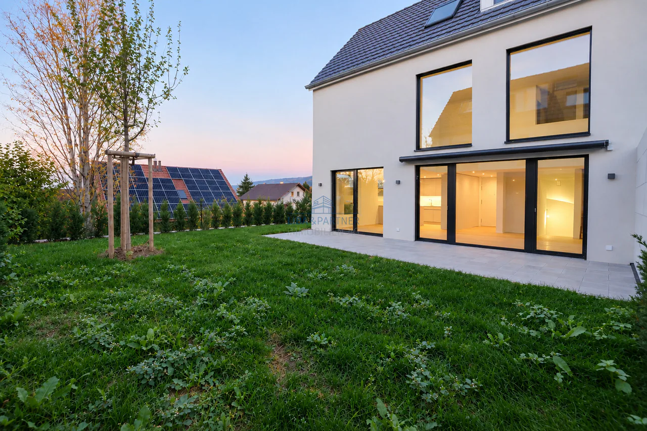 Zeitloser Neubau mit grosszügigem Raumkonzept
