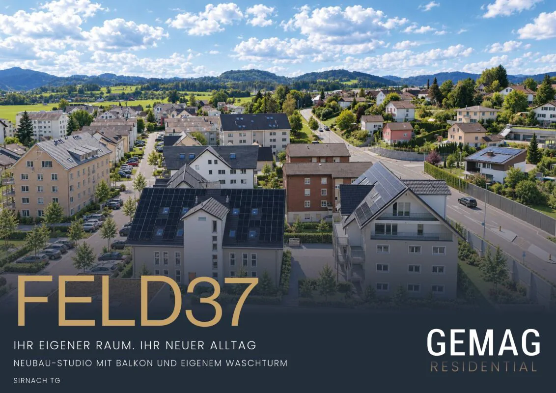 Neubau-Studio mit Balkon und eigenem Waschturm