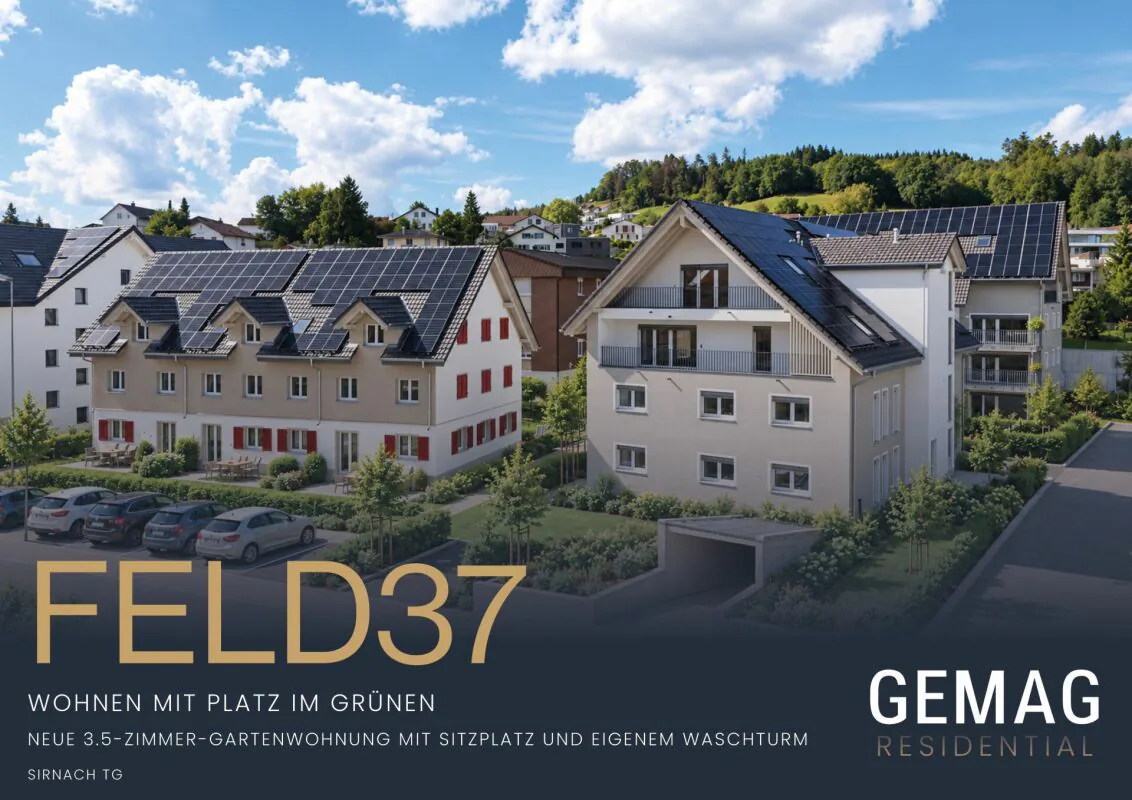 Neue 3.5-Zimmer-Gartenwohnung mit Sitzplatz und eigenem Waschturm