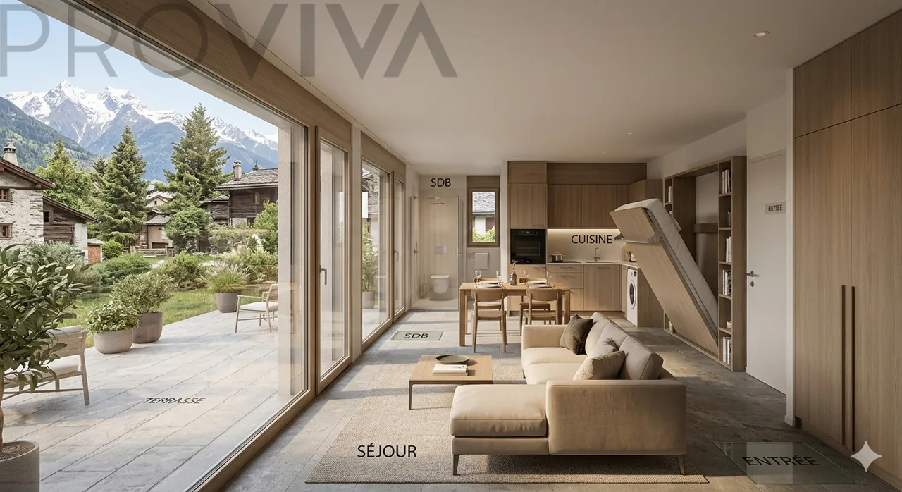 Modern with large south terrace