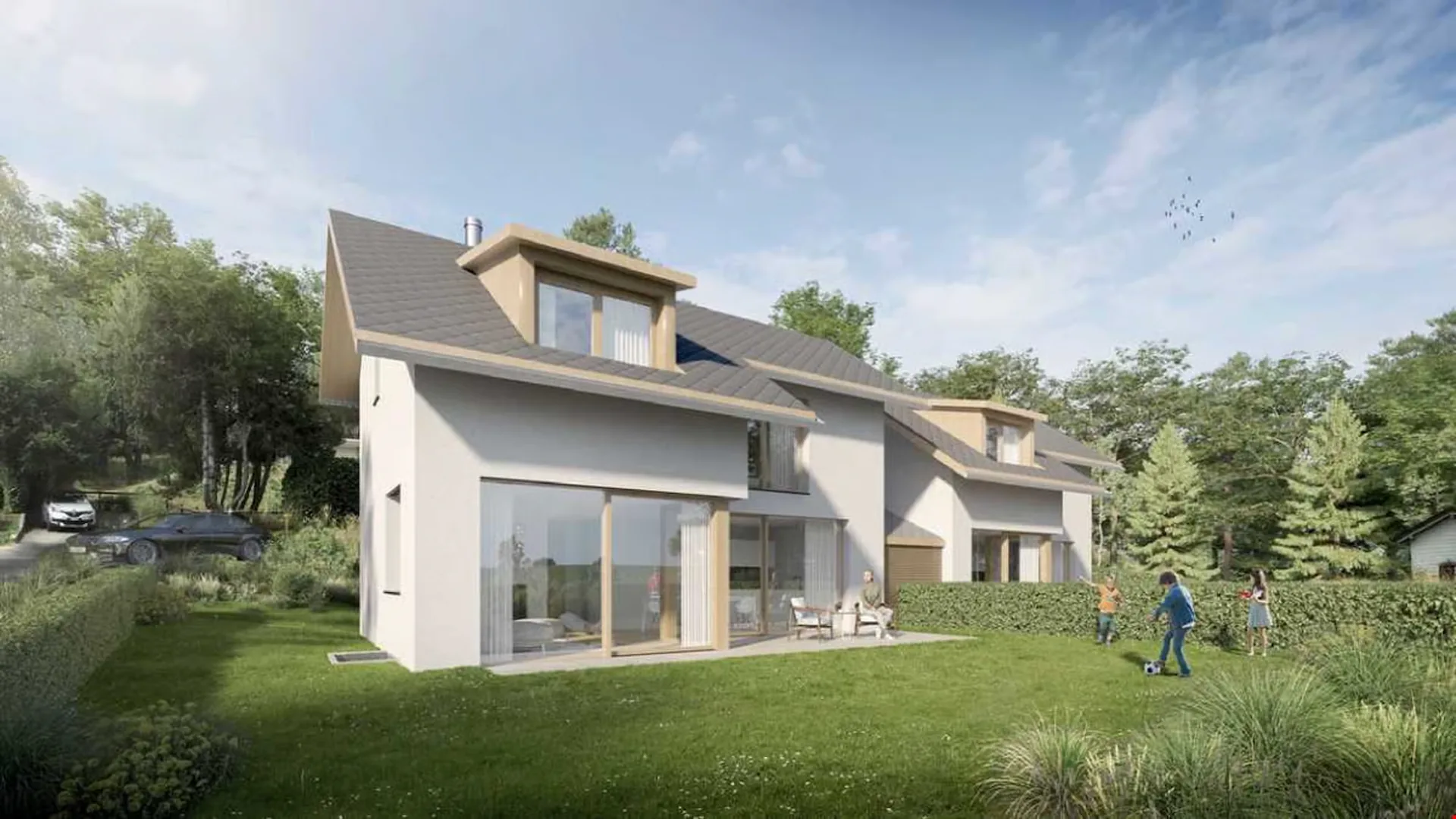 Schönes Projekt von 2 Villen mit 6 Räumen Minergie in der Gemeinde Le Vaud