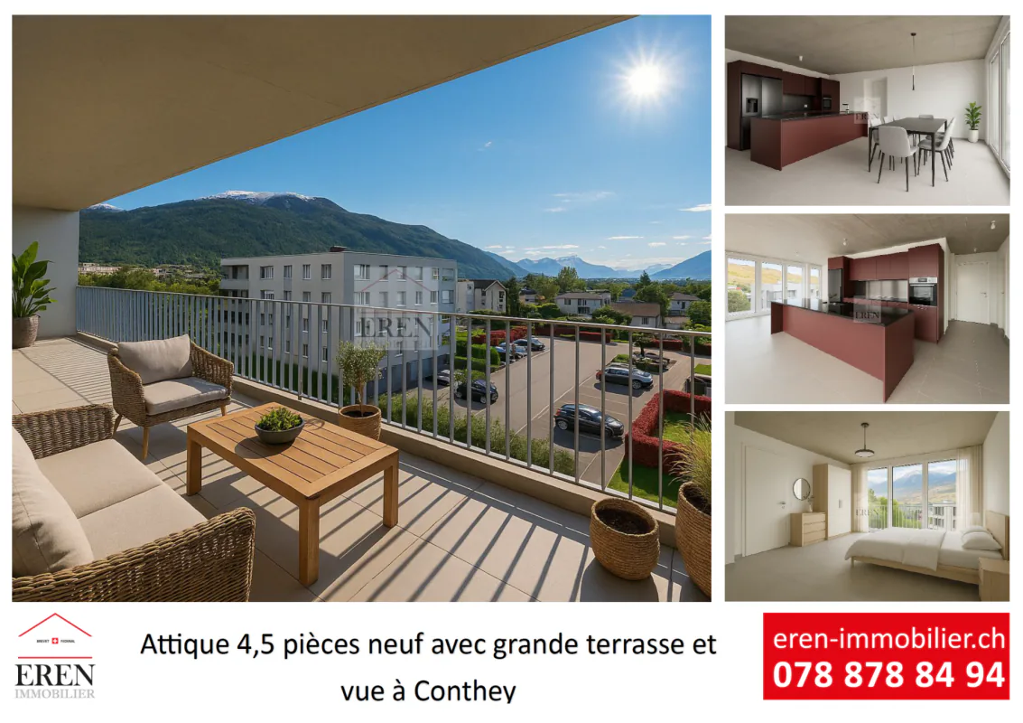 Schöne 4-Zimmer-Dachgeschosswohnung mit verglasten Fassaden und großem Panoramabalkon von 45 m2