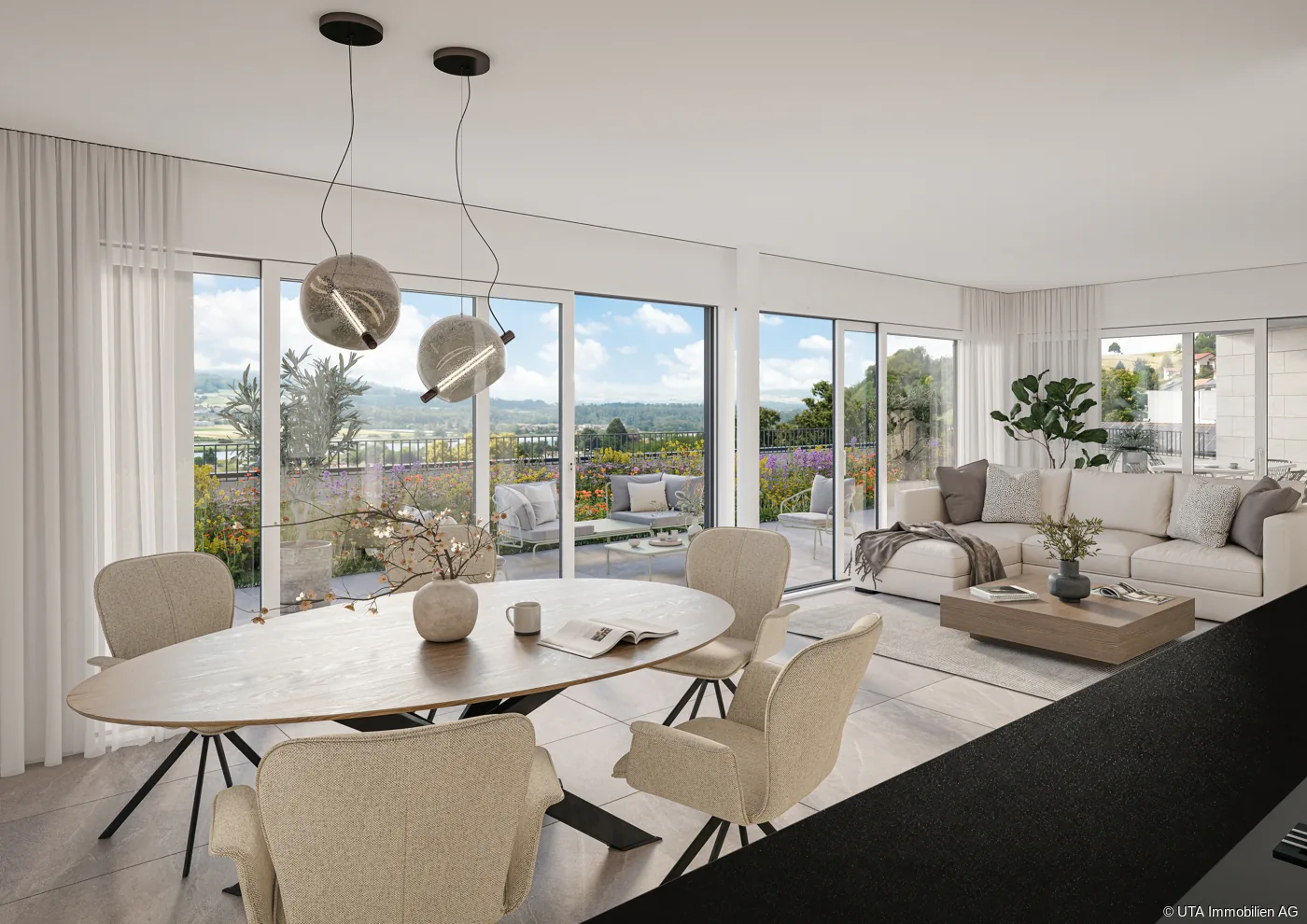 Unique 3.5-room terrace apartment with a breathtaking view
