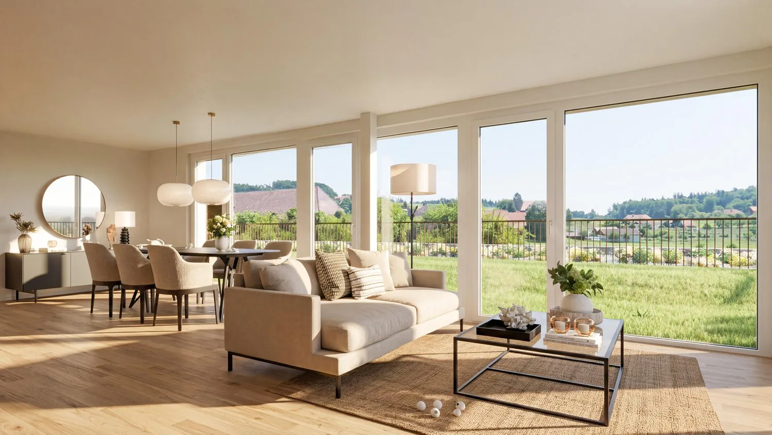 Appartement en propriété de 3,5 pièces avec vue panoramique à Lüterswil (Bucheggberg)