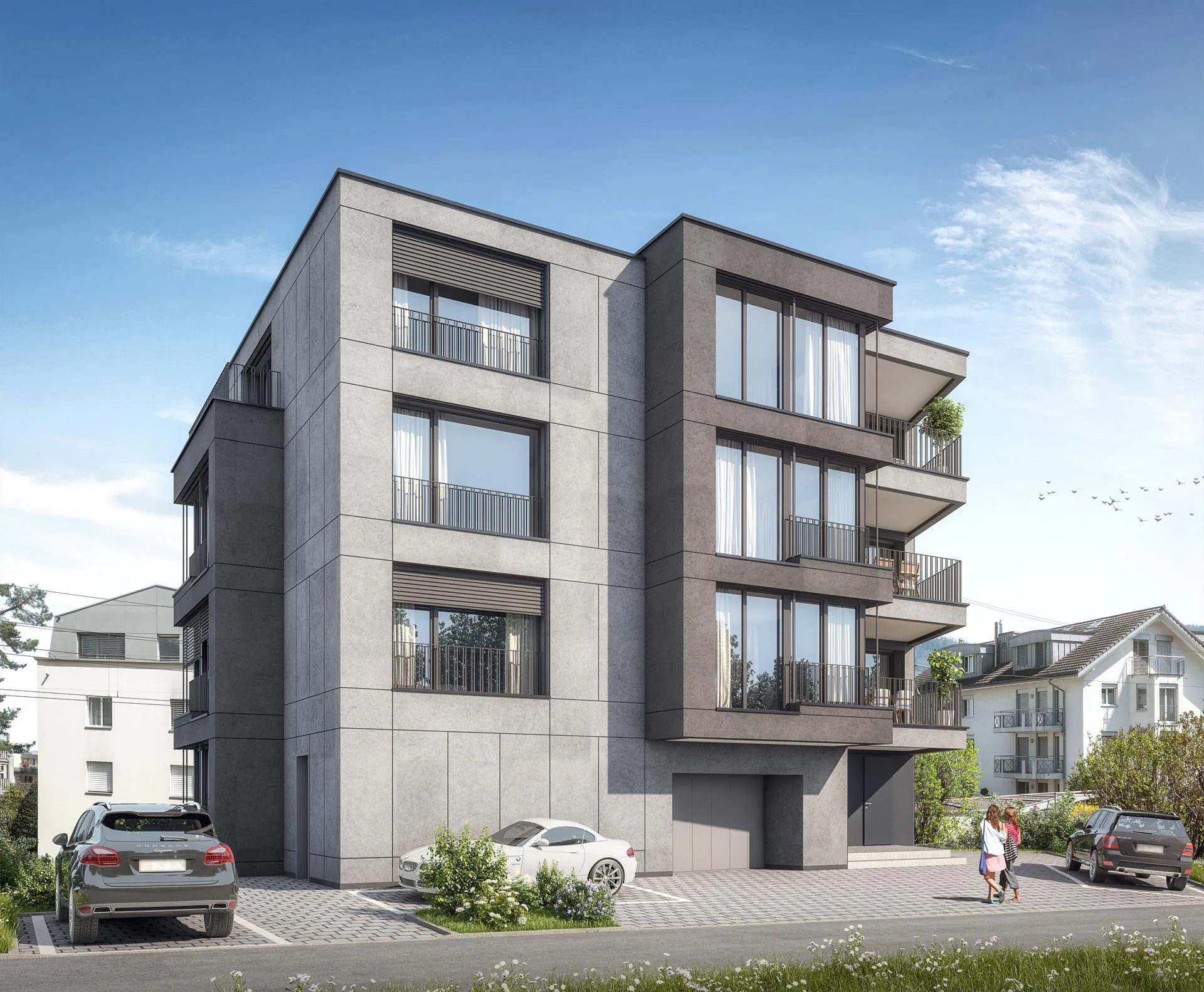 Modern 2.5-room new apartment with loggia and stunning views in Hergiswil