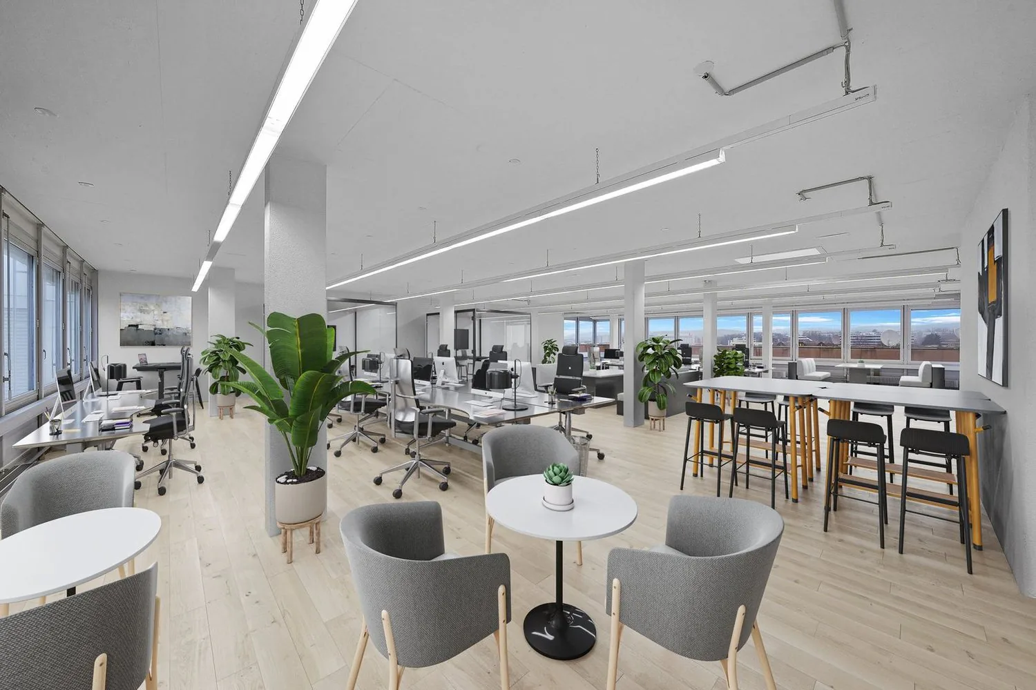Much open space plus meeting room!