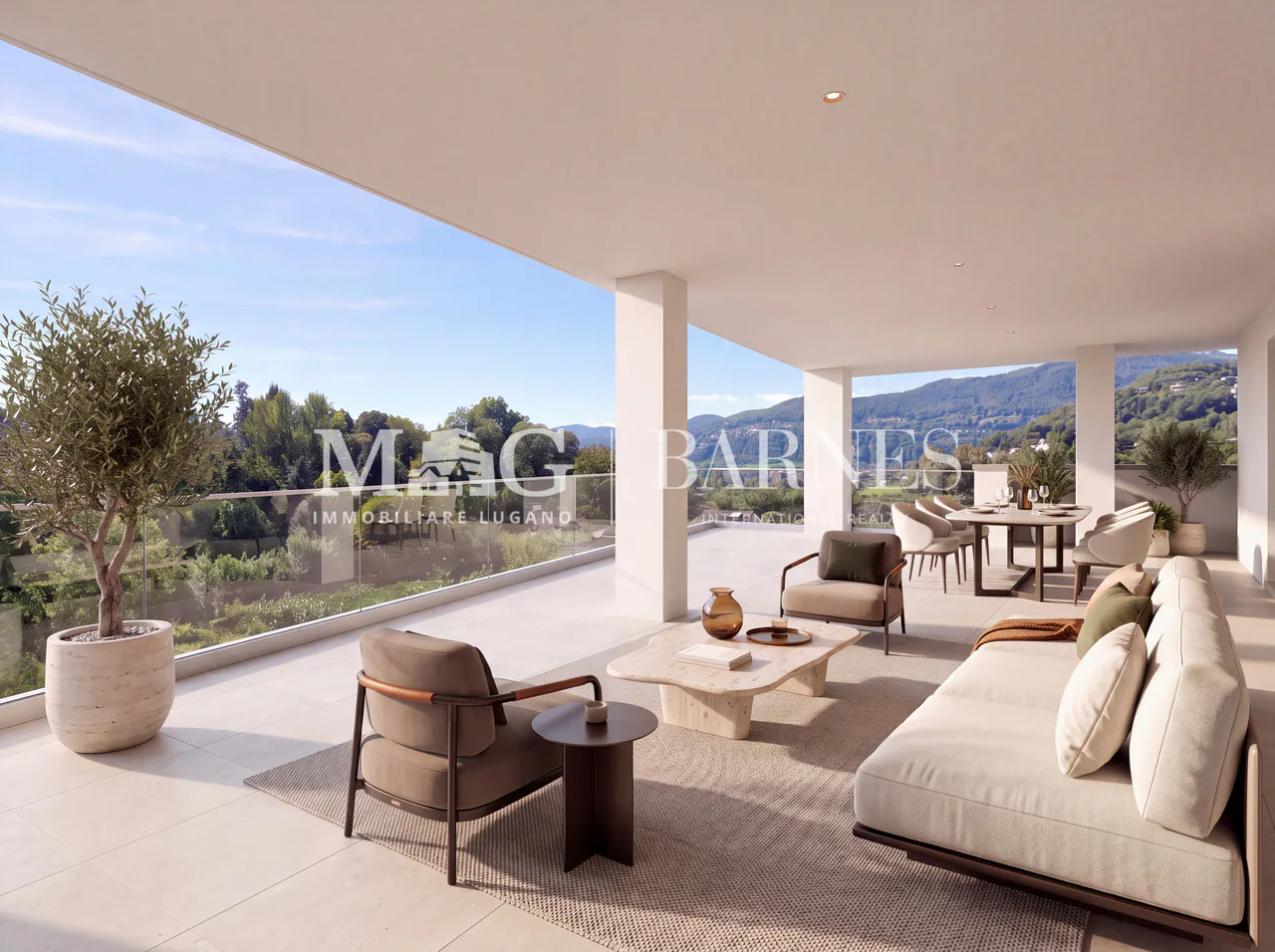 Collina d'Oro: Nuovo attico con 190 m² di terrazze