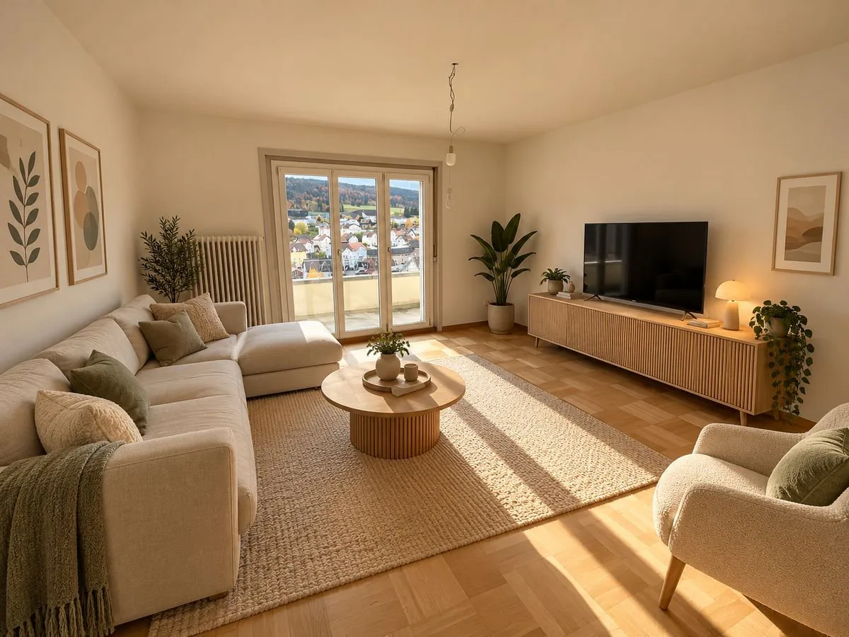 Agréable appartement de 3 pièces avec balcon, proche de la nature et des écoles