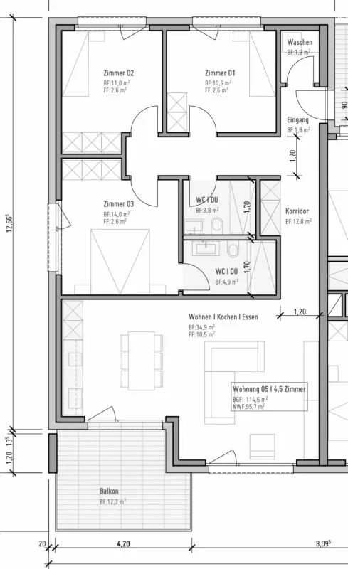 Your new home - 4.5-room apartment in the heart of Niederbipp - New building 2026