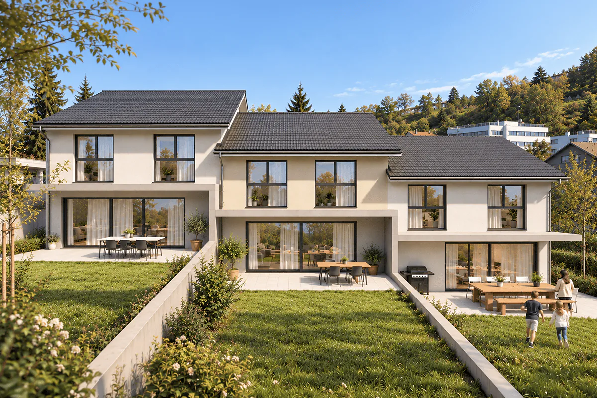 NEUBAU SECHS REIHENEINFAMILIENHÄUSER, NIEDERDORF