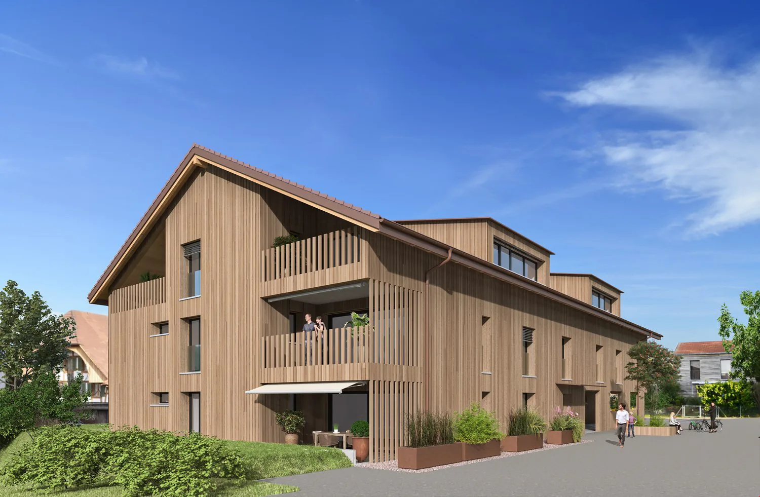 APPARTEMENTS EN ETAGE - VIE CENTRALE ET CALME DANS LE CENTRE DU VILLAGE