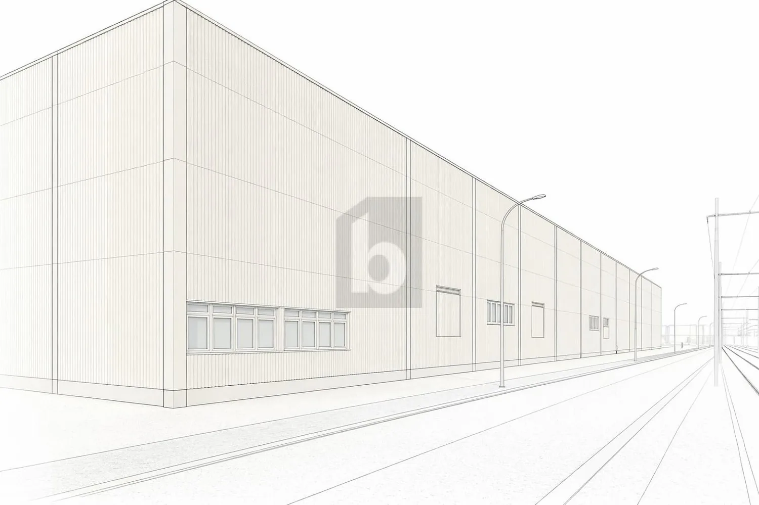 PROJET DE CONSTRUCTION NEUVE POUR LA LOGISTIQUE AVEC BEAUCOUP D'ESPACE DE STOCKAGE