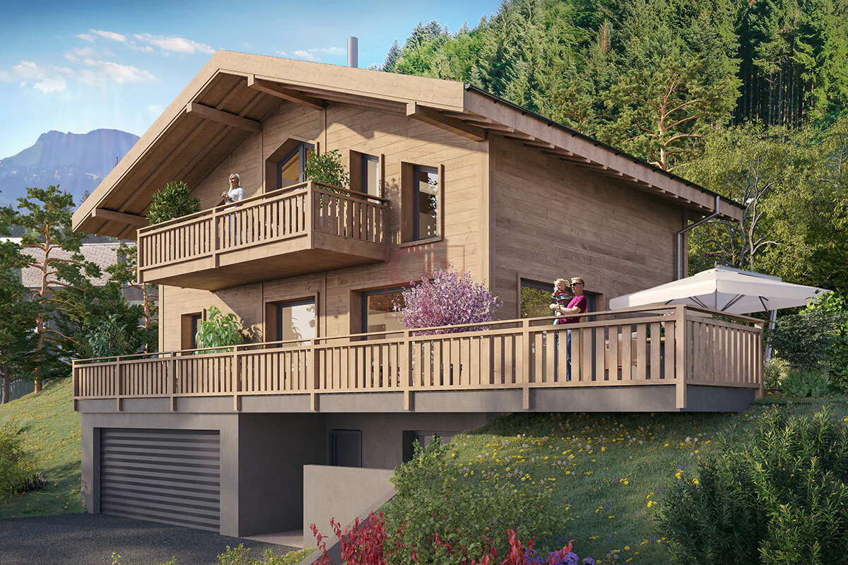 Magnifico chalet su piano a Jaun