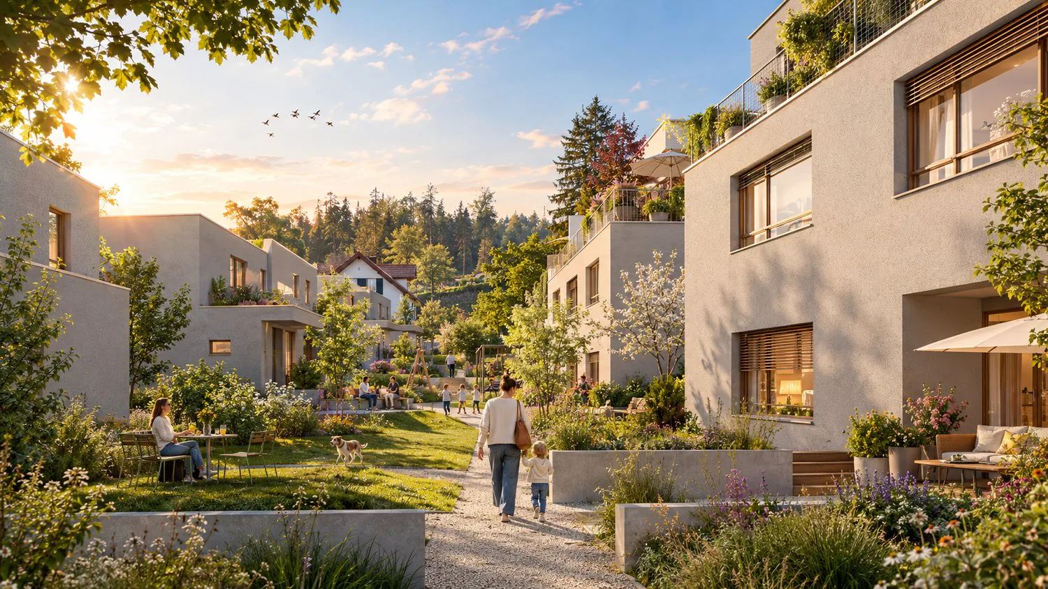 Durabilité. Modernité. Maison. - Votre nouvelle maison avec jardin