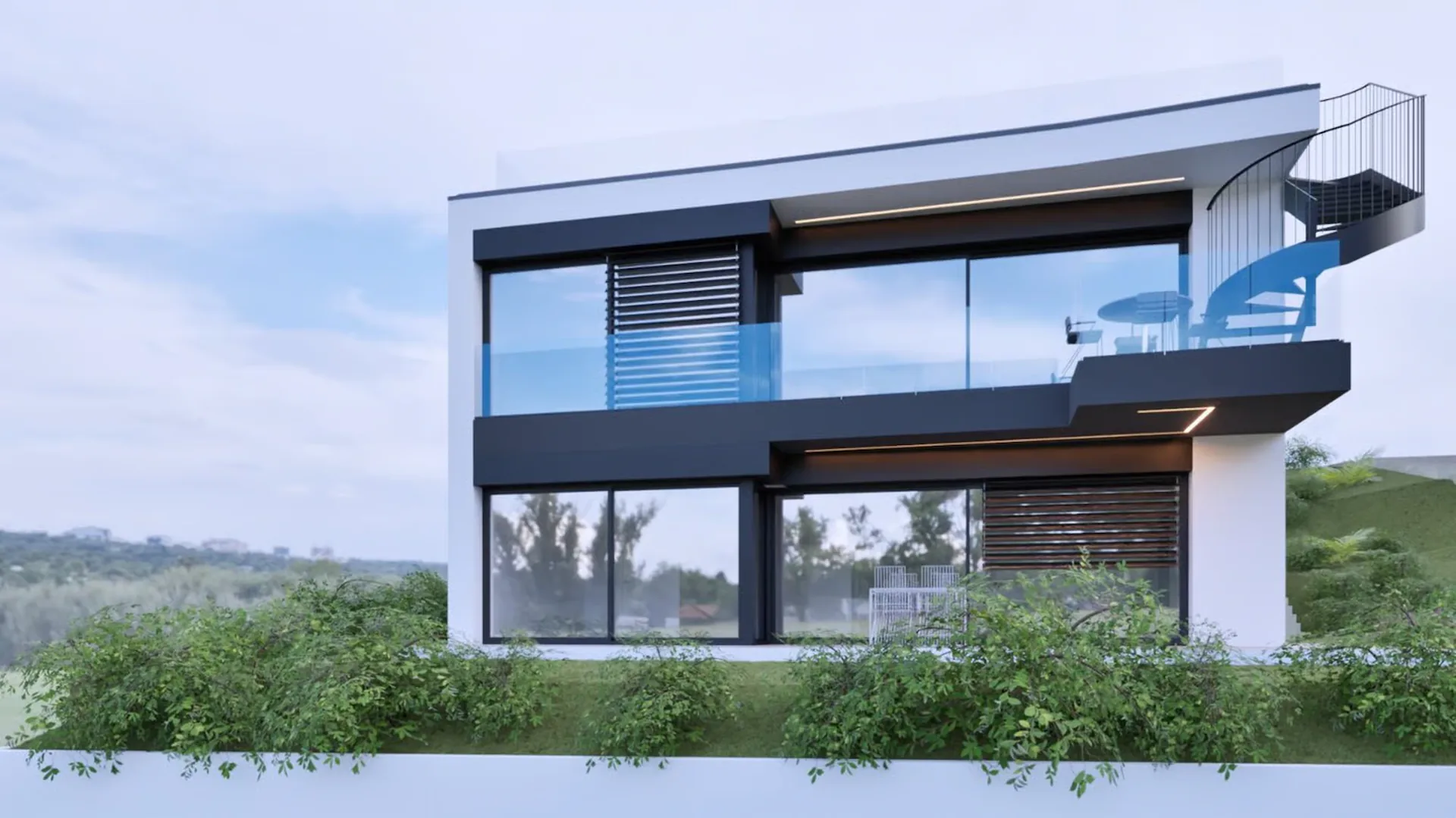 Modeste appartement de 5,5 pièces avec terrasse panoramique à Villa Luganese