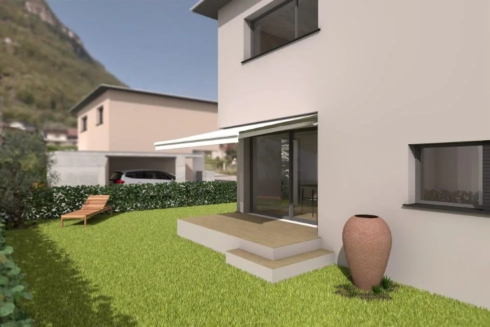 Villetta unifamiliare con giardino e vista aperta