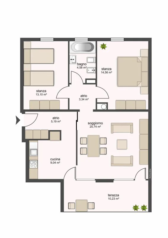 6100 Bellinzona, Via Ghiringhelli 23a, apartment 114