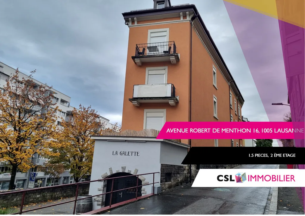 Studio dans le centre de Lausanne