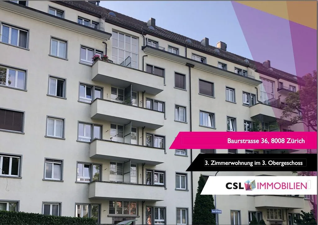 Attraktive 3 Zimmerwohnung in Seenähe in Zürich