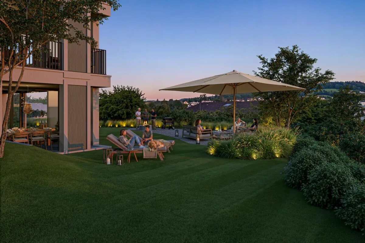 Un appartement de jardin comme une maison unifamiliale à Peteracher à Zumikon.