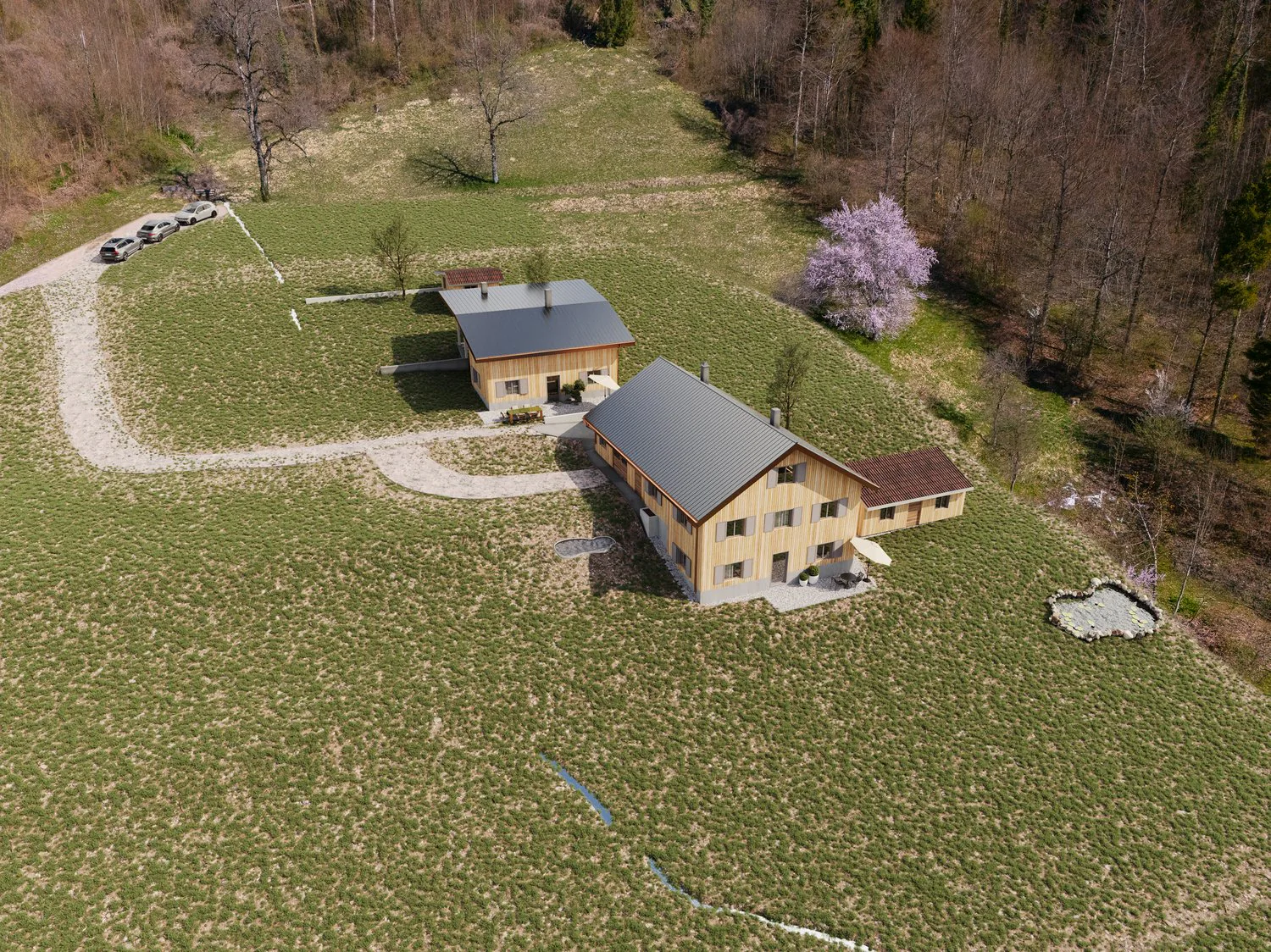 NATURJUWEL: 2'136m² Wiese, mit 1 bewilligtem Haus, 100% autark, Natur pur Waldlichtung