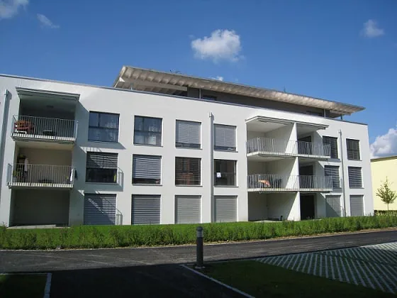 Modern living with a view of the green