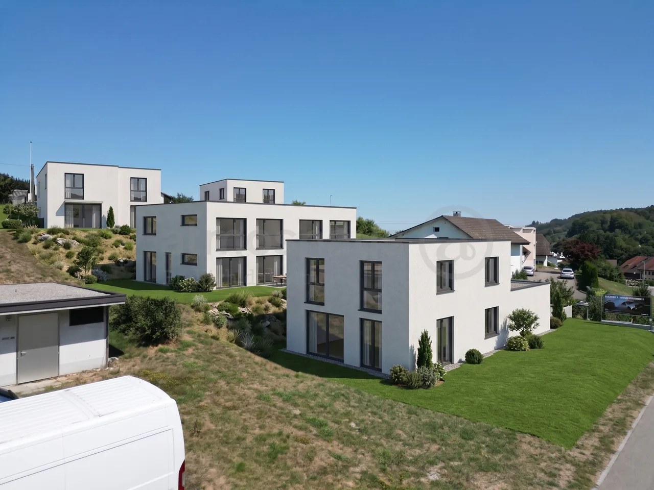 Modern DEFH new building project with terrace and balcony in Safenwil