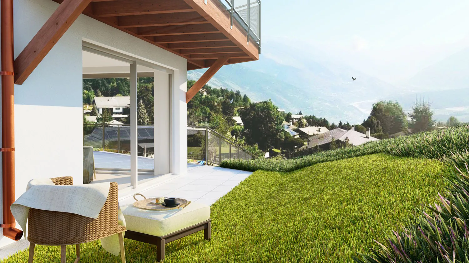 Appartement neuf de 3.5 pièces avec terrasse à Crans-Montana - Résidence principale