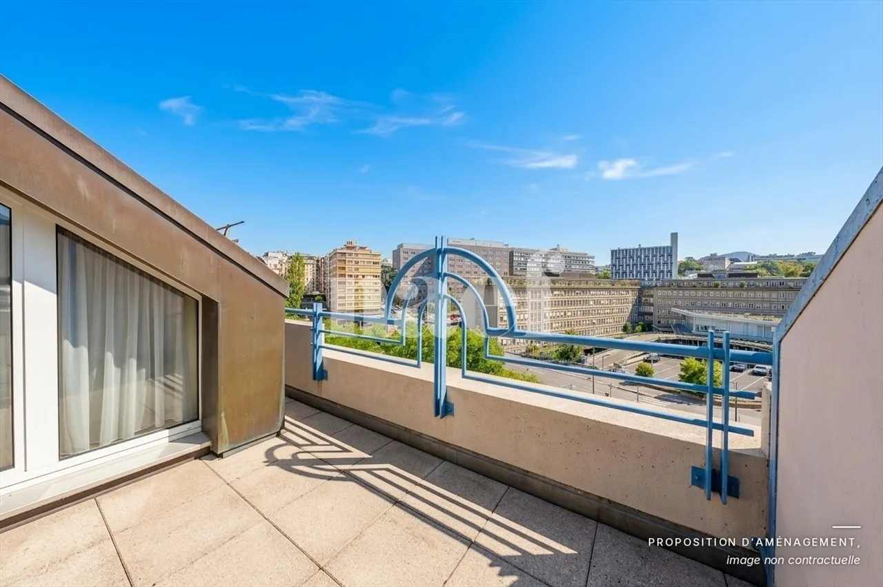 Helles Apartment im 6. Stock mit einer schönen Terrasse