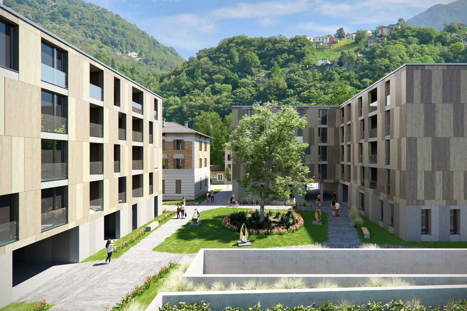 Lokale Moderne für dynamische Aktivitäten im Zentrum von Giubiasco