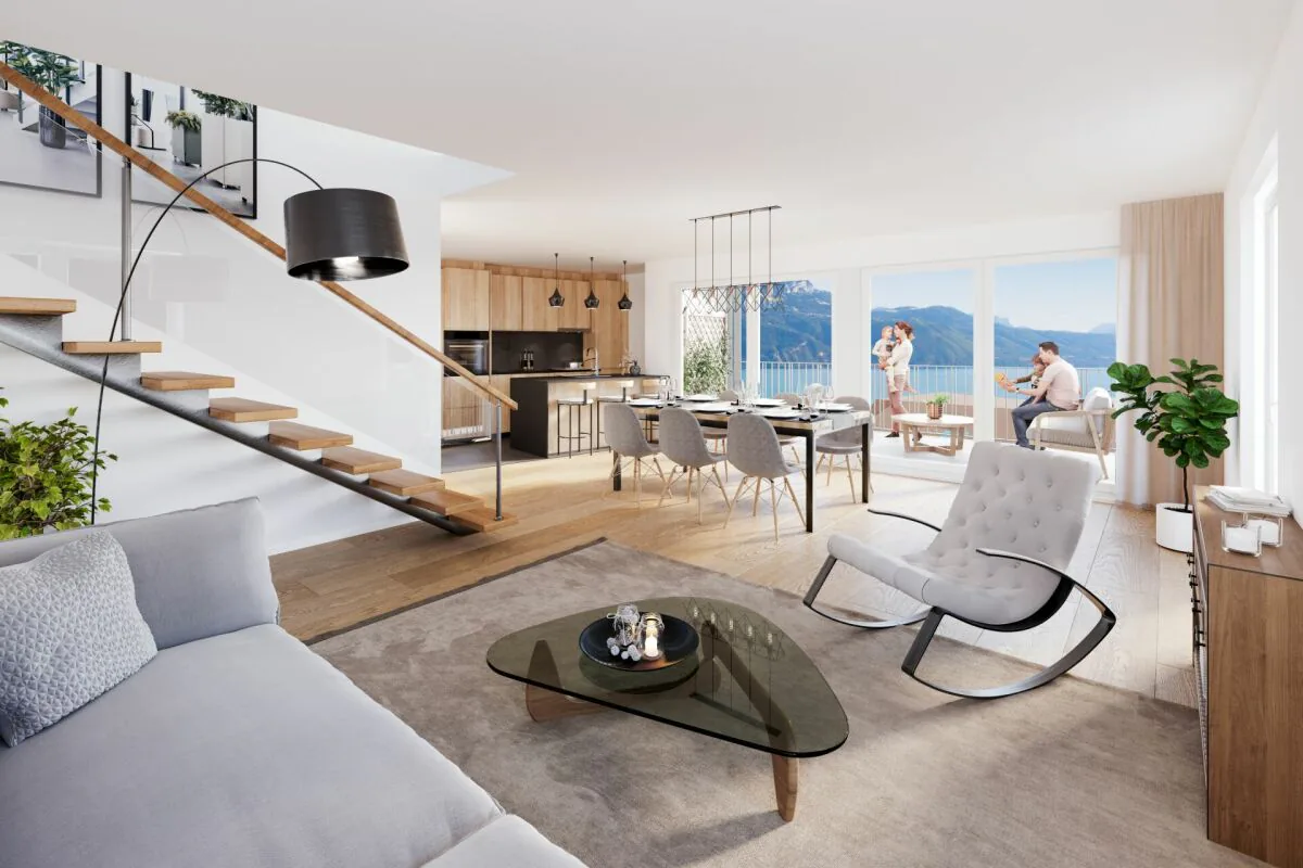 Chexbres: Duplex mit 5,5 Zimmern und freier Sicht auf den See