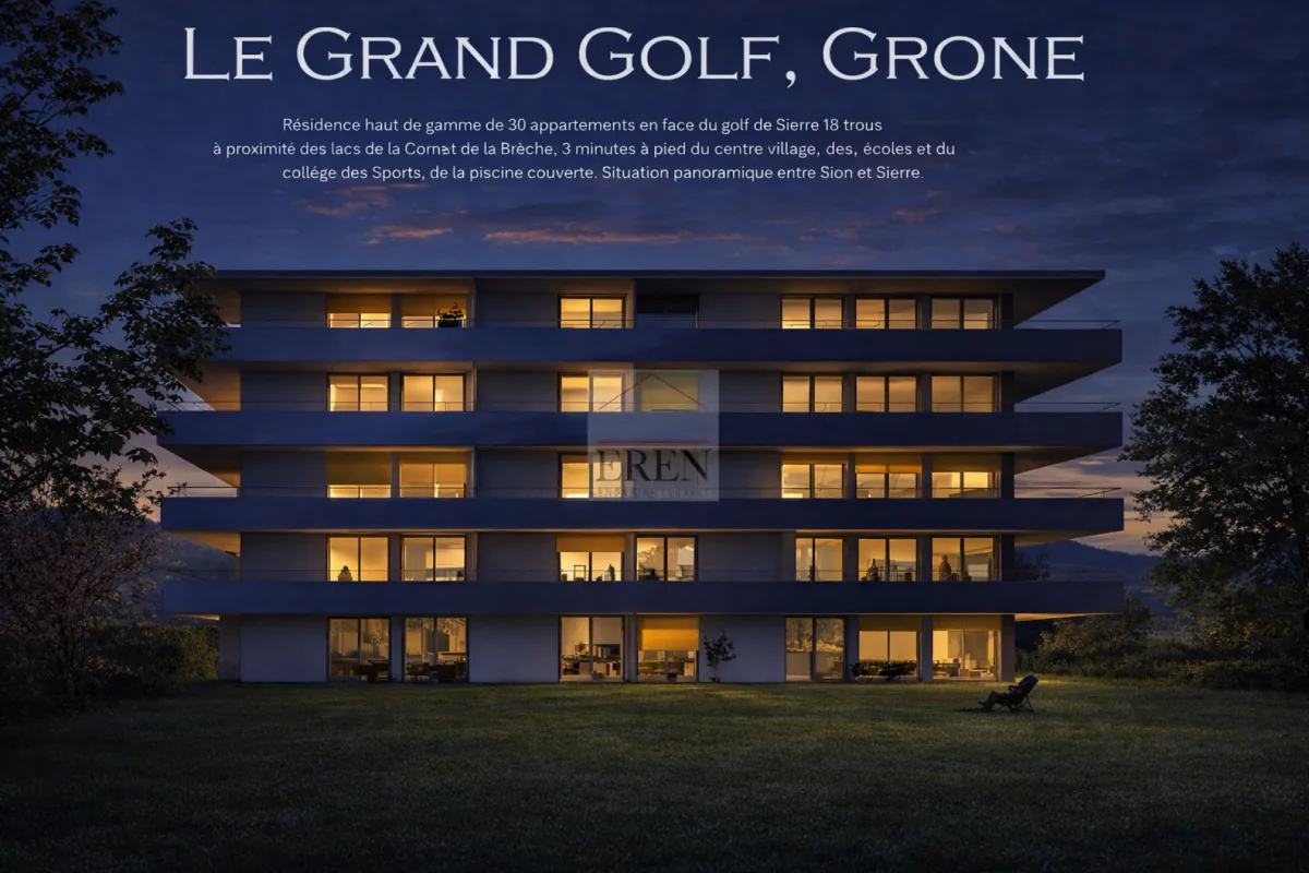 Apartment 3.5 rooms with large southeast terrace on the 3rd and second-to-last floor in Grône