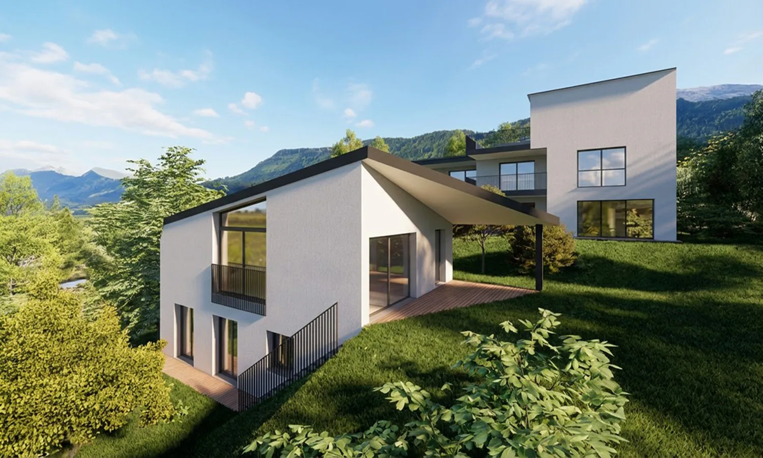 Appartement moderne 4.5 pièces avec grand jardin et terrasse à Lumino