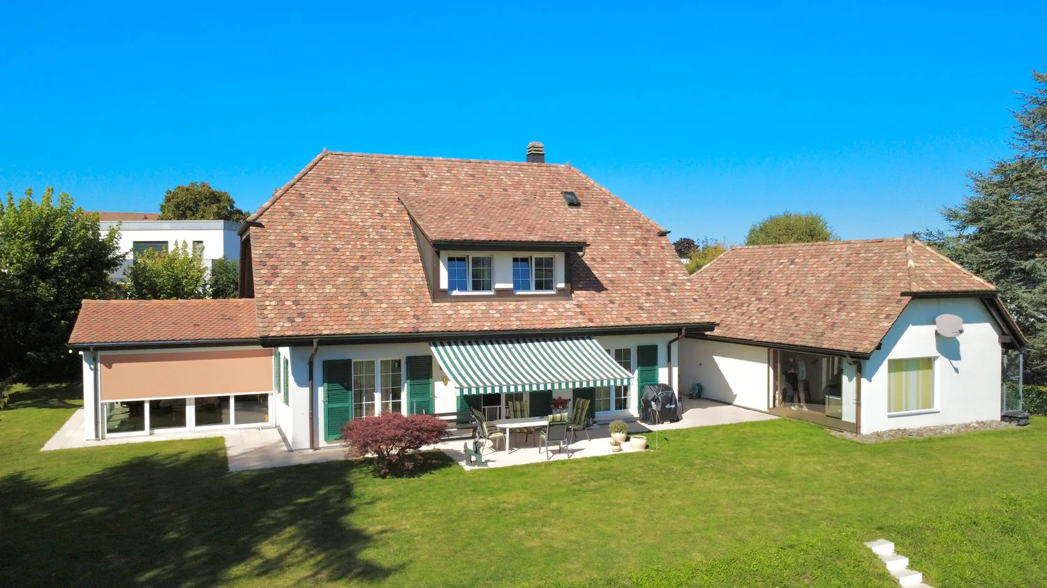 Exceptional family property with outbuilding and panoramic view in Neyruz