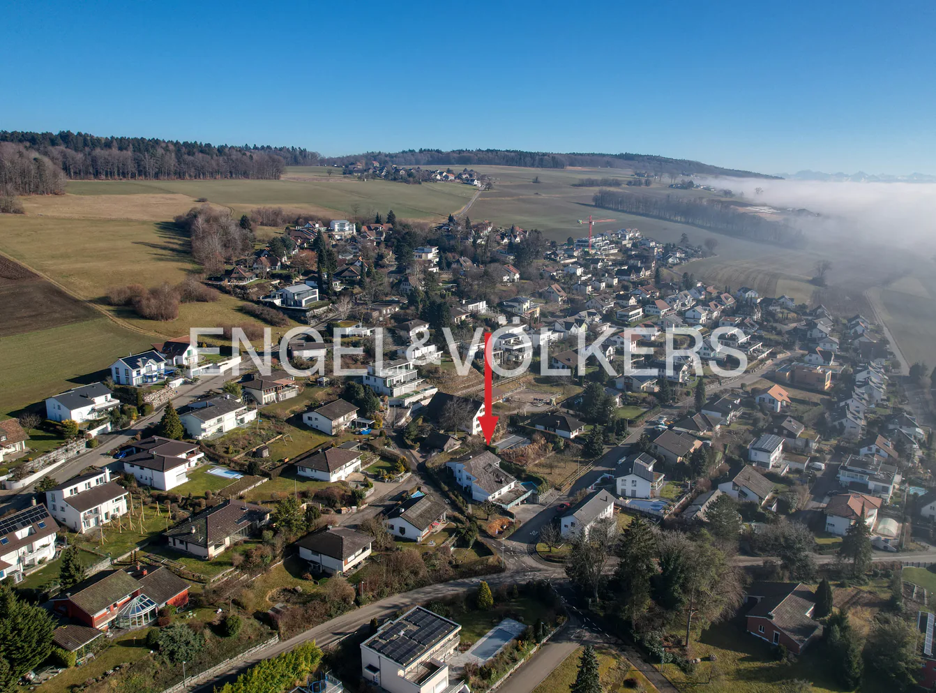 Detached house in a preferred location with a far-reaching view and perspective