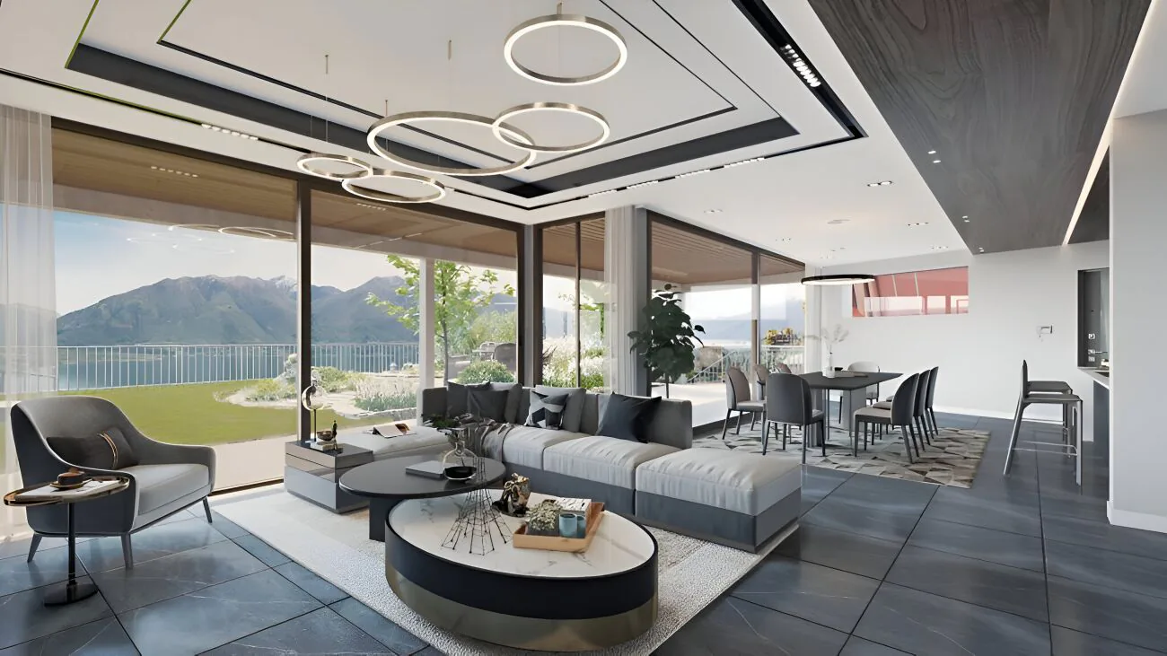 Appartement moderne et prestigieux de 4,5 pièces avec terrasse, jardin privé et vue spectaculaire sur le lac