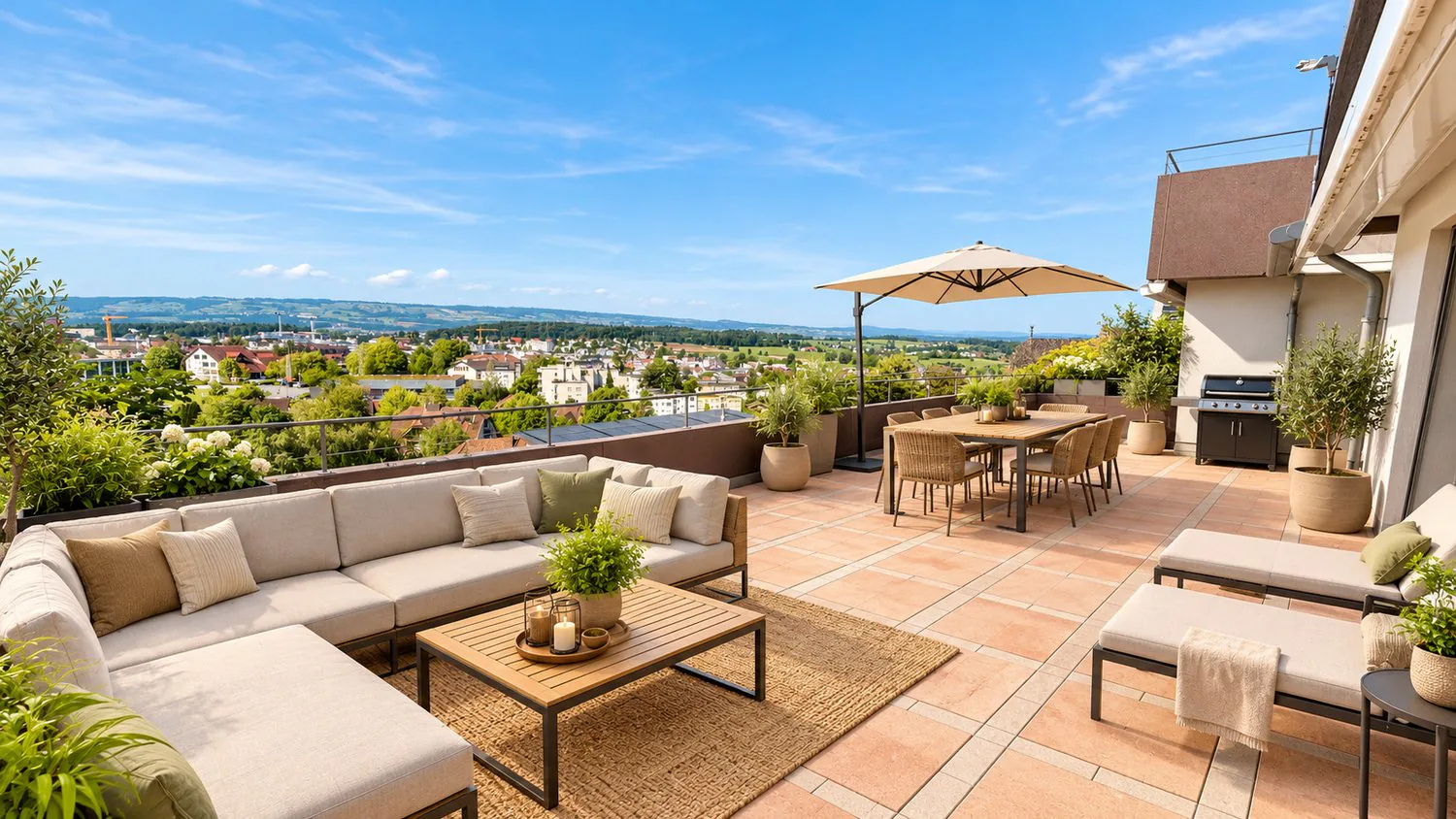 Appartement 4.5 pièces avec terrasse fantastique et vue panoramique