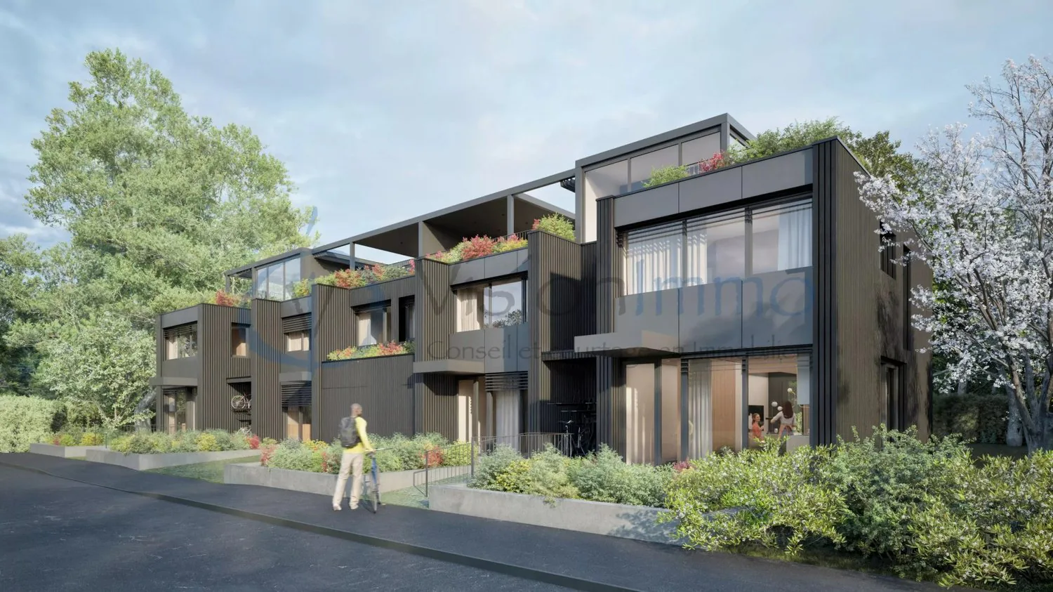 Vessy - Moderne Townhouse mit Garten und Dachterrasse