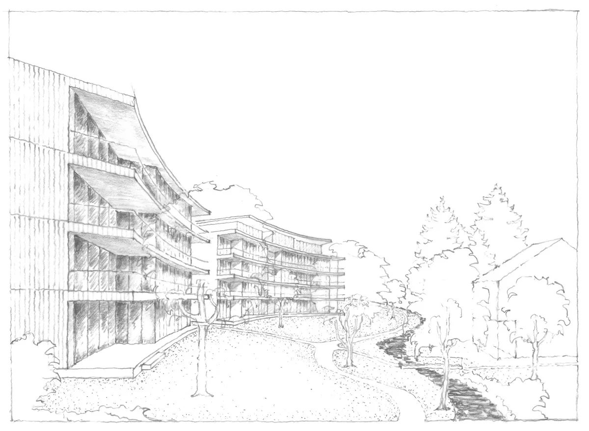Building land centrally located in a green area