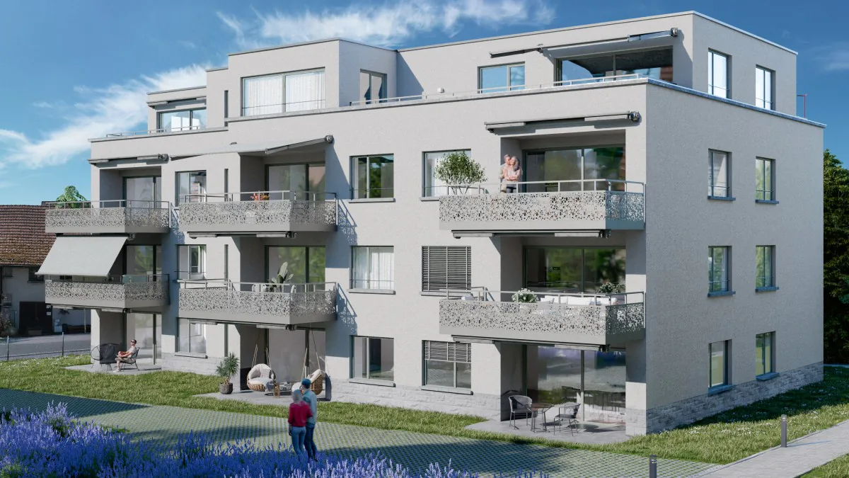 Vie sur Wildbach à Hinwil: appartement de jardin 4,5 pièces