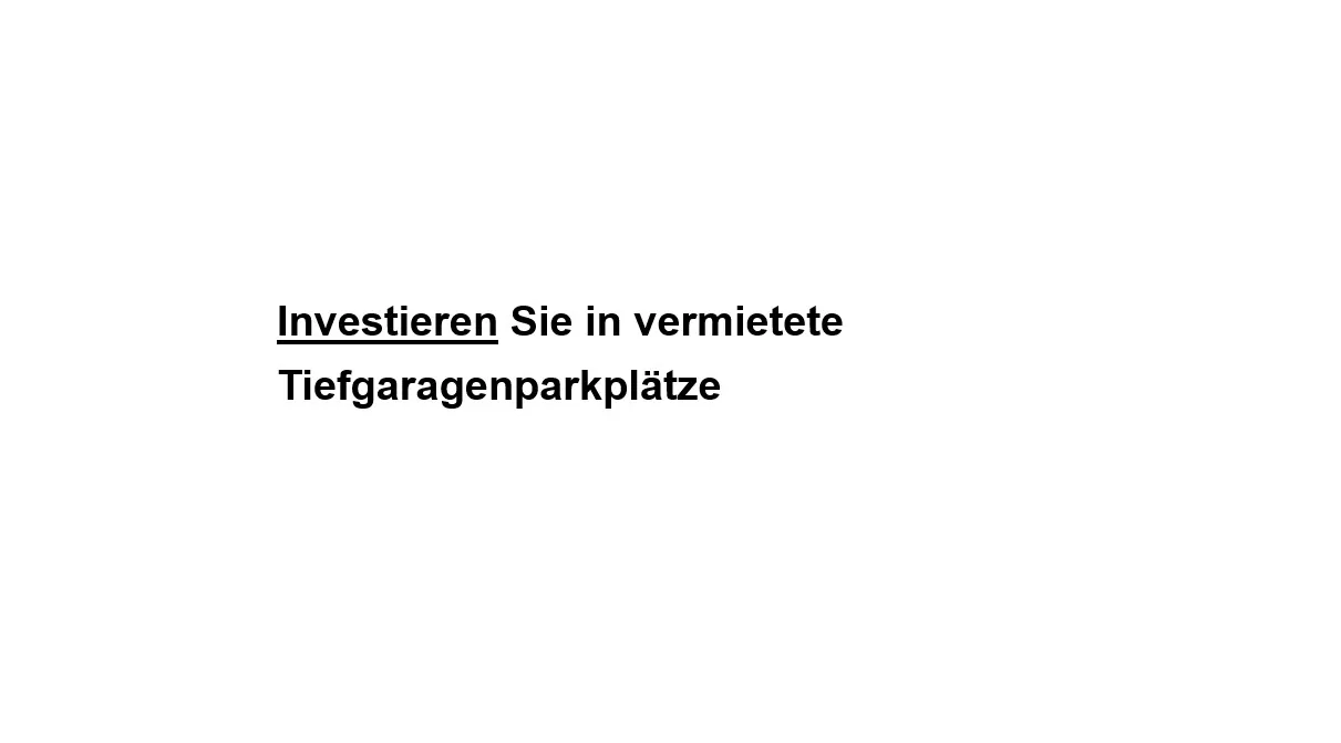 Investir dans un ou deux parkings souterrains loués avec remise à Stalden (VS)