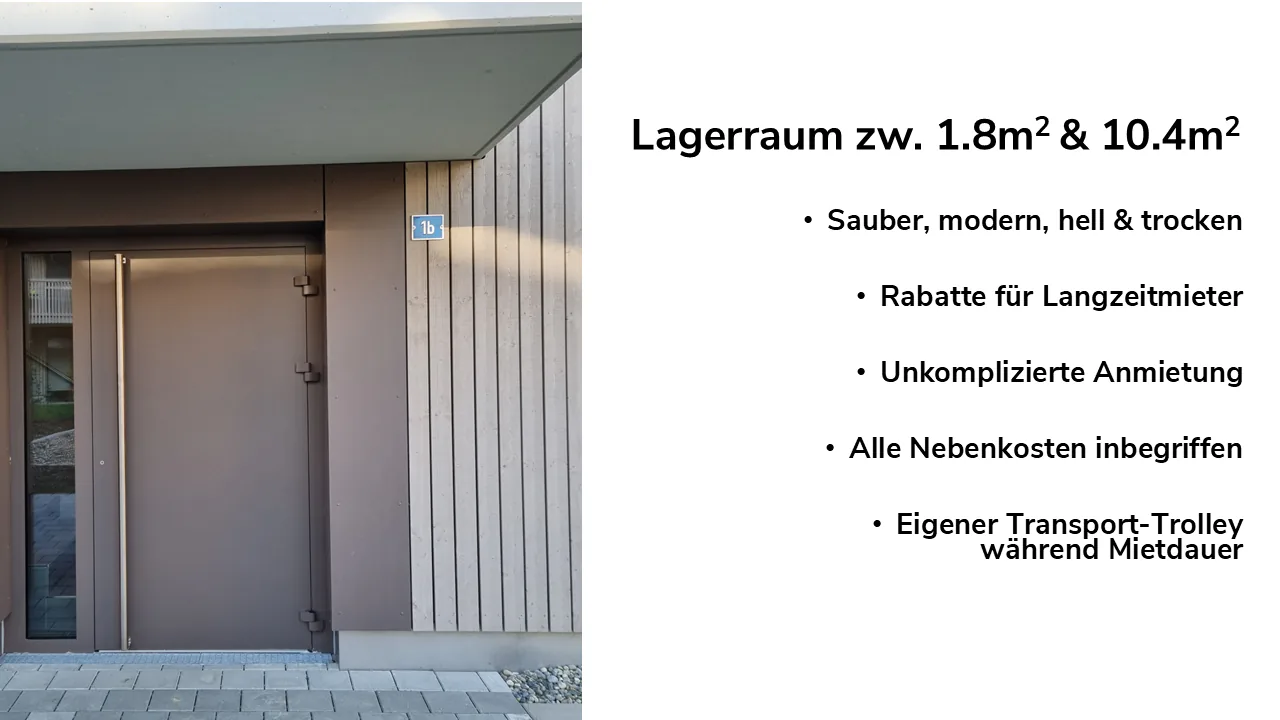 Espace de stockage à Pfyn - simple, moderne et sec