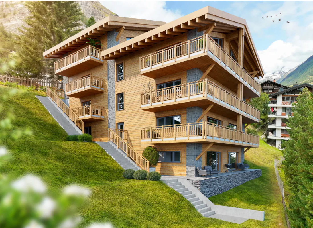 Erstklassiges Neubauprojekt in Zermatt Hotel oder 4 Duplexwohnungen - Erstwohnsitz - Résidence principale