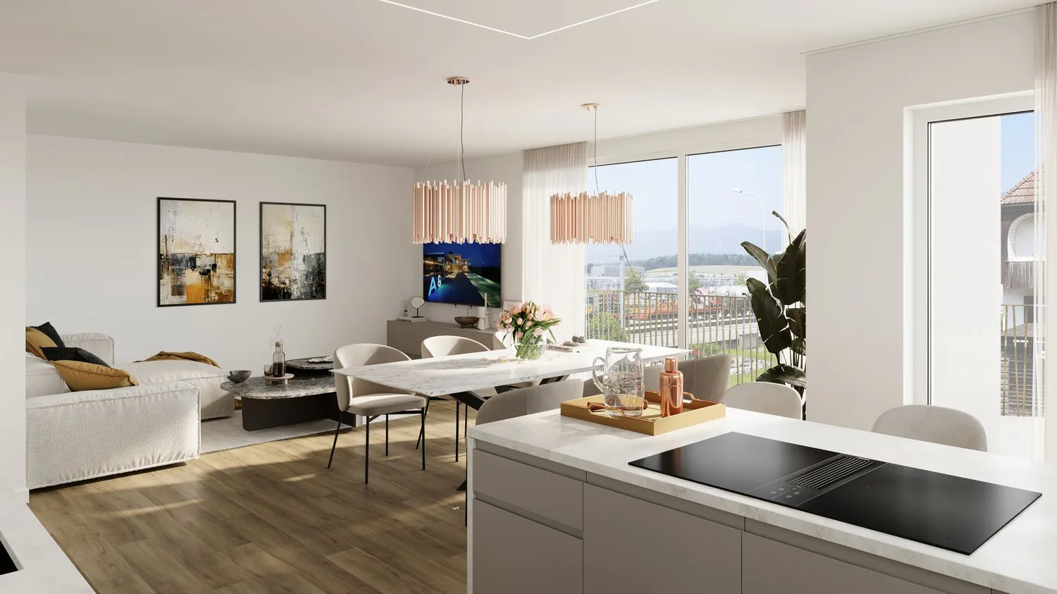 Appartement de 4,5 pièces ensoleillé avec terrasse couverte