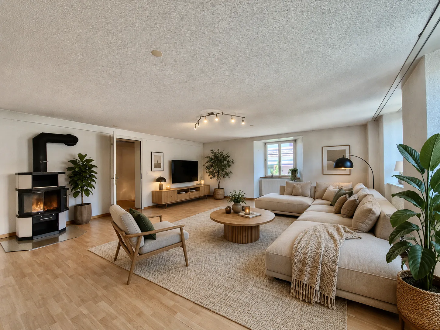Charmante 3.5-Zimmer-Wohnung mit Kamin und Terrasse in Kestenholz