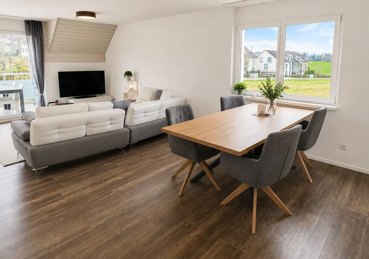 4.5-Zimmer-Maisonette-Dachwohnung mit Blick ins Grüne