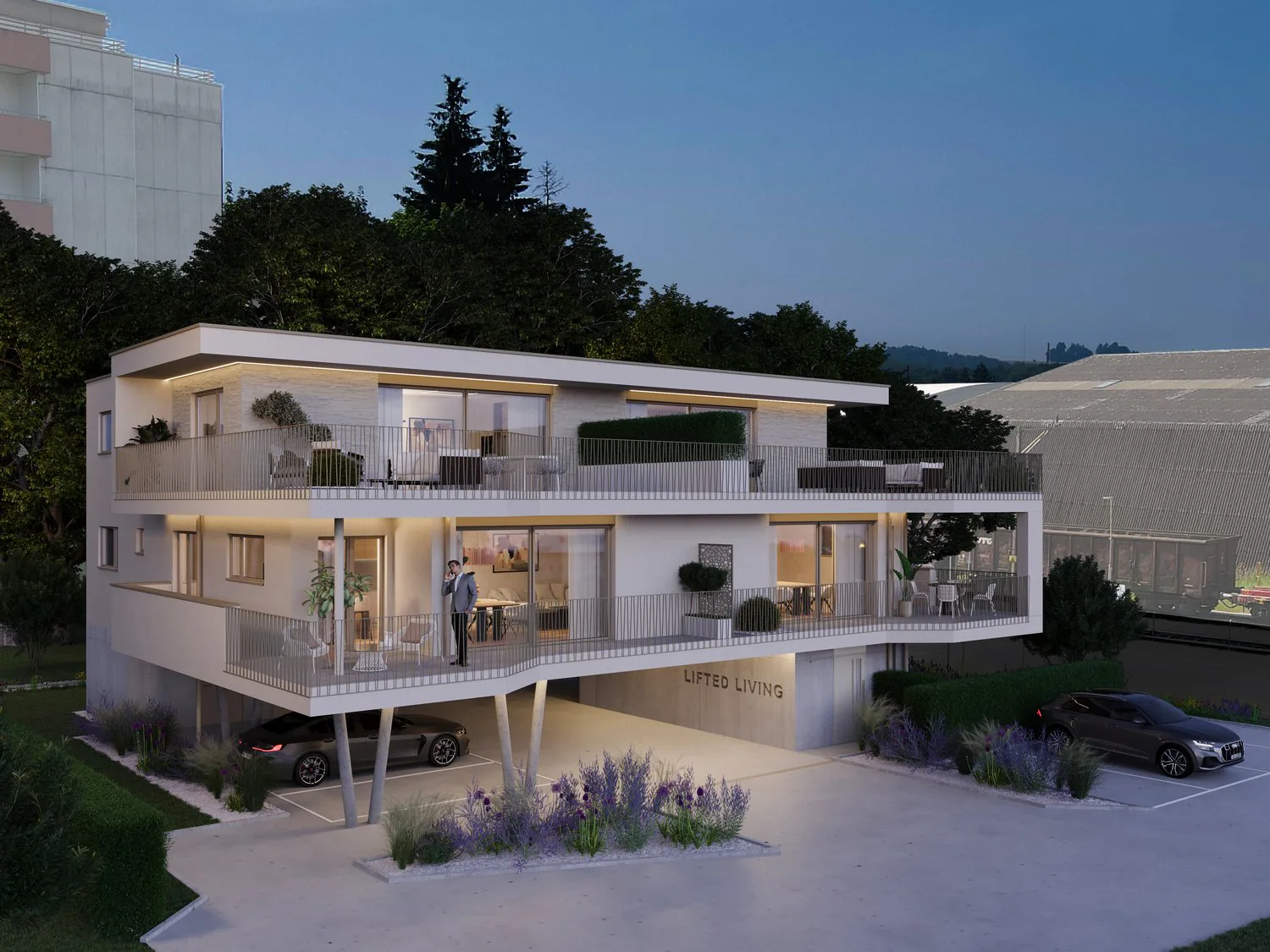 Appartement en propriété moderne de 4,5 pièces avec terrasse couverte